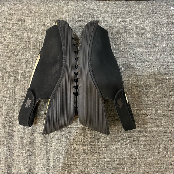 Fly London Yeay Wedge Slingback Black Sandals Women’s Size 37 - Picture 6 of 10